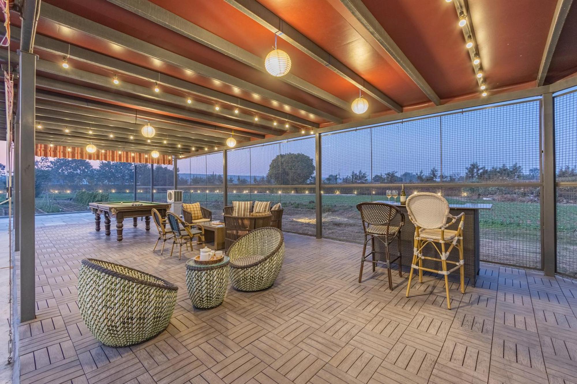 Elivaas Hidden Oasis 4Bhk With Pool, Mud House & Container House Villa Dhauj Bagian luar foto